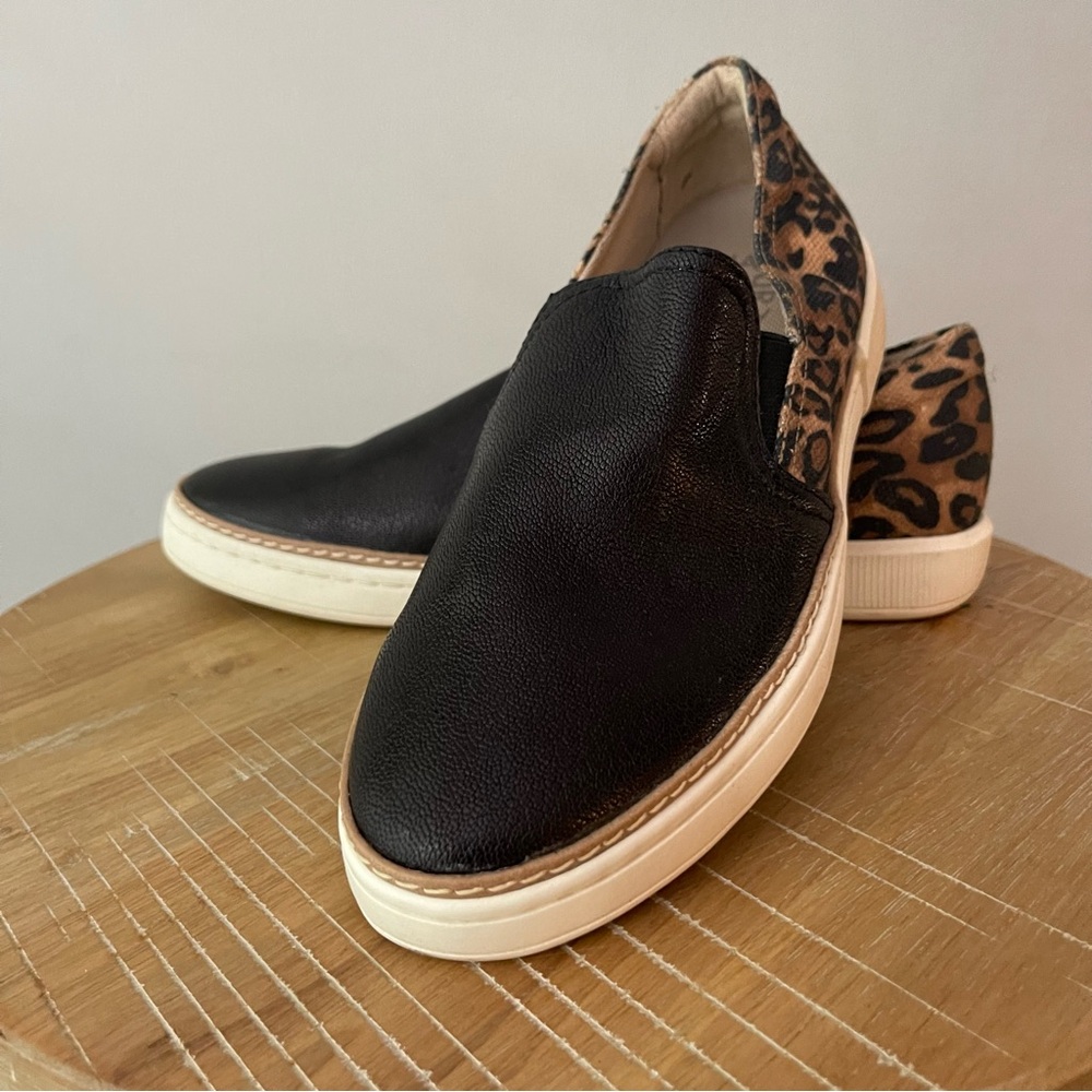 Naturalizer Womens Zola Slip-on Cheetah Print Leather Sneaker Size 6.5 US NEW